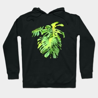 Monstera Leaves Artistic Vector Cut Out Hoodie